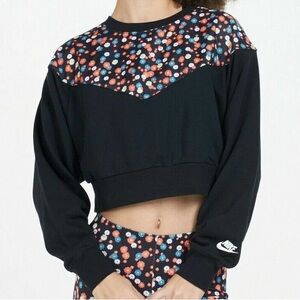 Nike Floral Cropped Sweatshirt. Like New.